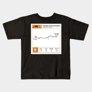 Madeira Island PR1.3 VEREDA DA ENCUMEADA trail map Kids T-Shirt